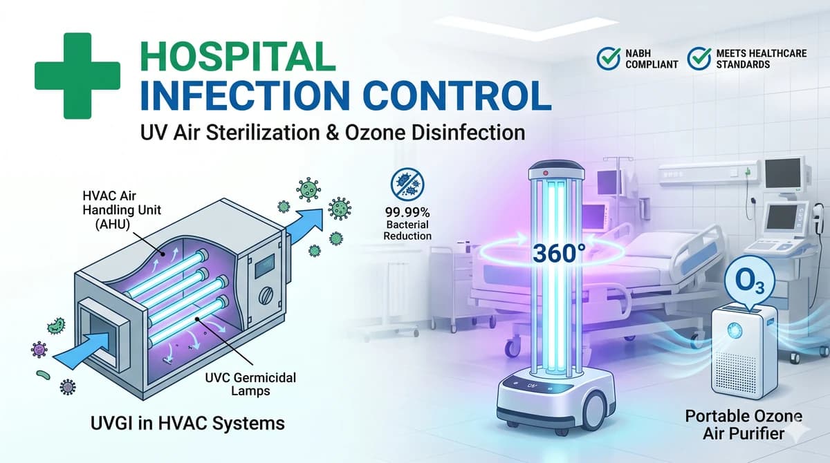 Hospital and Healthcare — ozone treatment by Ozone India Technology