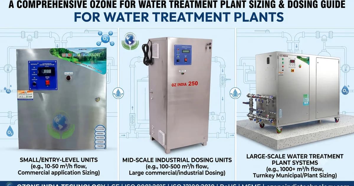 Ozone for Water Treatment Plant — Sizing, Dosing & Design | Ozone India Technology — Ozone India Technology