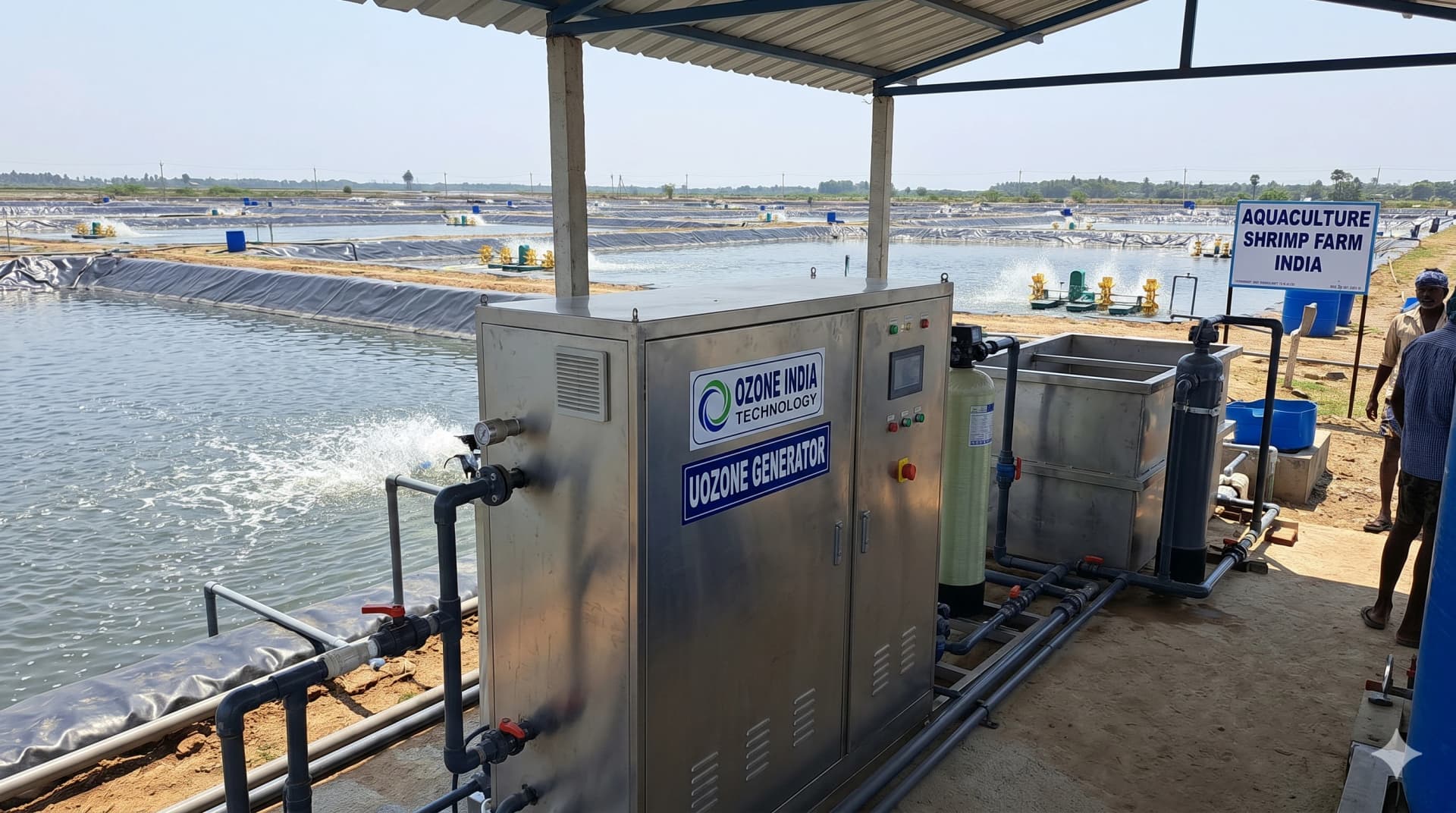 Ozone Generator for Aquaculture Shrimp Farm India — Proven Antibiotic-Free | 94% Survival | CE Certified — Ozone India Technology