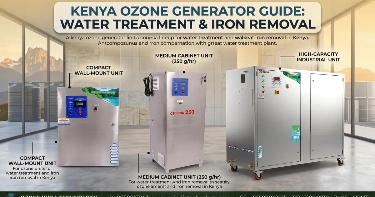 Ozone Generator Kenya — Water Treatment, Iron Removal & Borehole Purification | Ozone India Technology — Ozone India Technology
