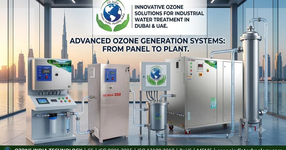 Ozone Generator UAE Dubai — CE ISO Industrial Water Treatment & Packaged Water | Ozone India Technology — Ozone India Technology