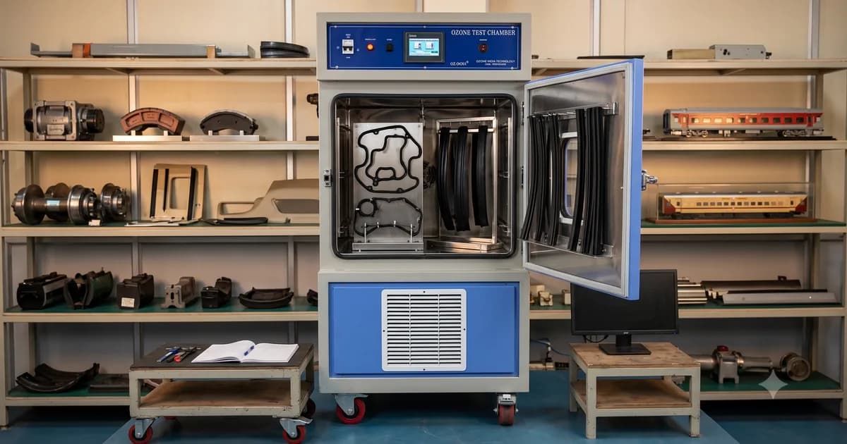 Ozone Test Chamber Case Study — Avadh Rail Infra Ltd Haridwar | Railway Rubber Testing IS 3400 | CE Certified — Ozone India Technology