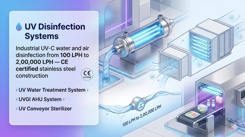 UV-C water and air disinfection systems — Ozone India Technology